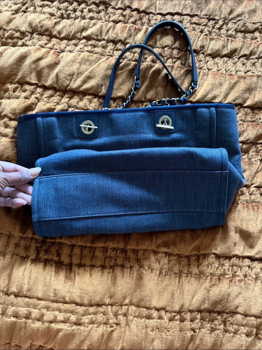 Chanel Denim Deauville Rue Cambon Tote